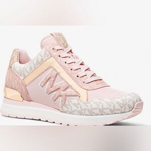 MICHAEL Michael Kors Pink and Gold Sneakers
